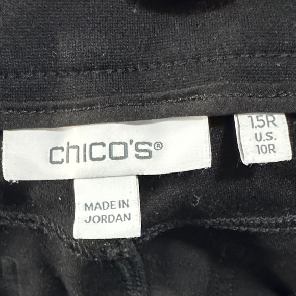 Chicos Sz 1.5 (10) Wide-Leg Black Pants - Picture 2 of 2